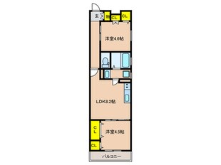 クリエオーレ春日元町の物件間取画像